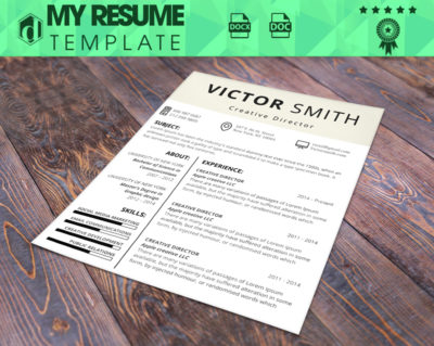 my free resume template